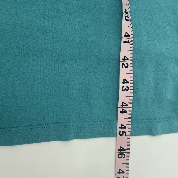 Bella Bird Dress Women XXL Blue Short Sleeve Stretch Midi Scoop Neck Comfy - Picture 9 of 10